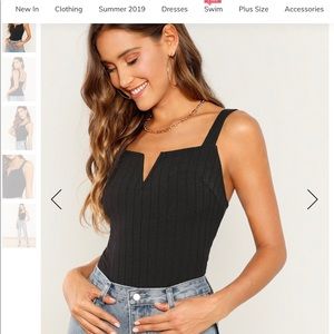 V notch tank top